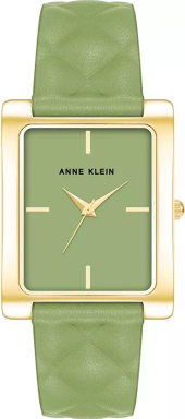 Часы Anne Klein Rectangular Leather 4134GNGN